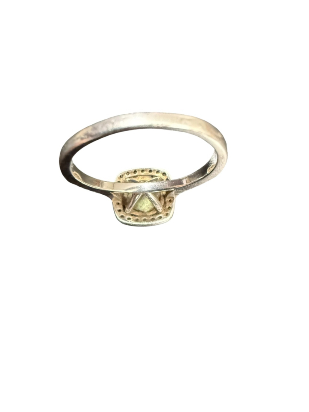 925 Sterling Silver Teal Blue Gemstone Halo Ring Round Cut Size Unknown - Picture 7 of 9